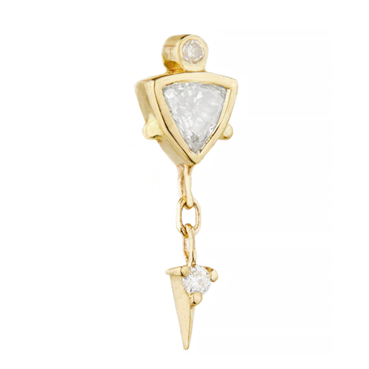 Diamond Triangle Earring