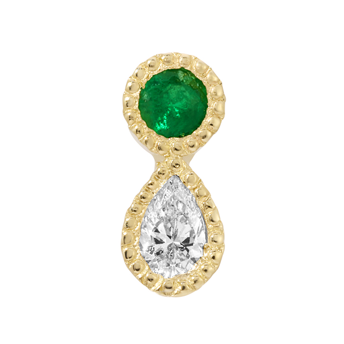 Gemstone Dewdrop Threaded End