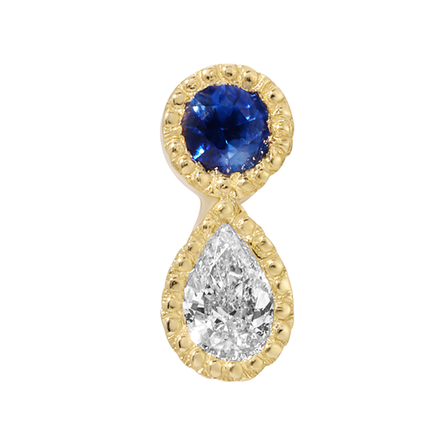 Gemstone Dewdrop Threaded End