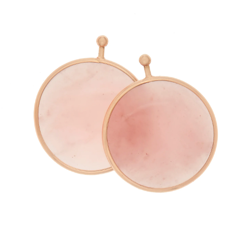 Guava Quartz Mini Disc Earrings