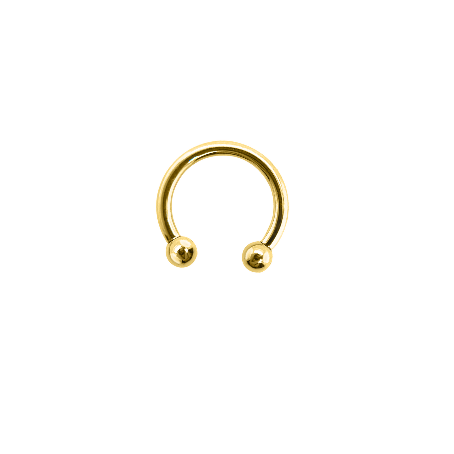 14k Circular Barbell with 2.5mm Beads