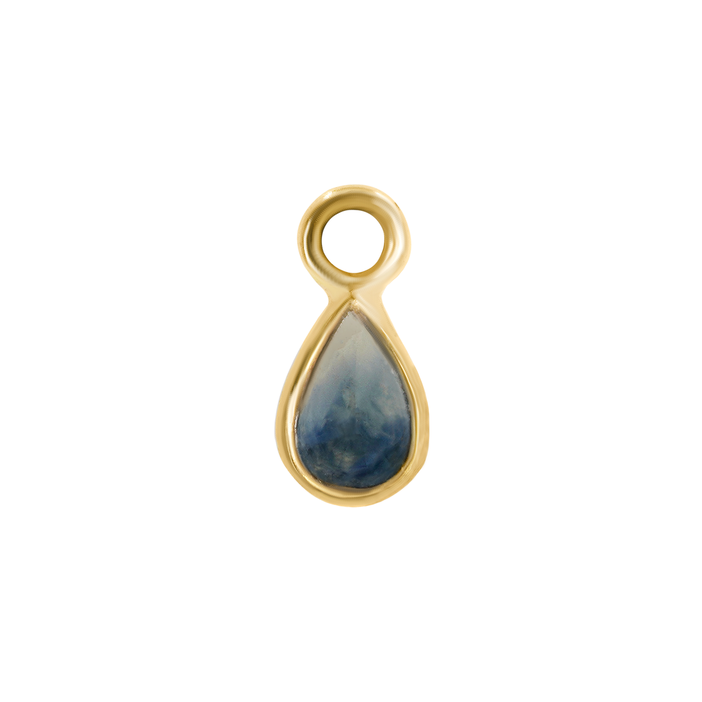 Sapphire Teardrop Dangle Charm