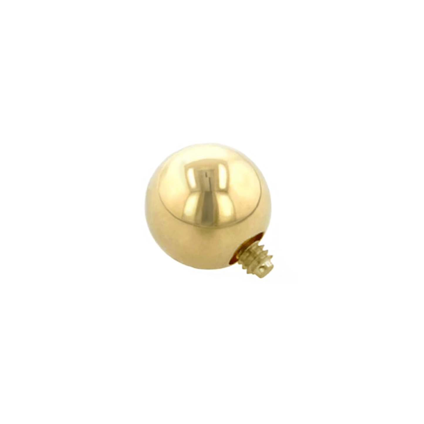 1/8in Gold Threaded Bead