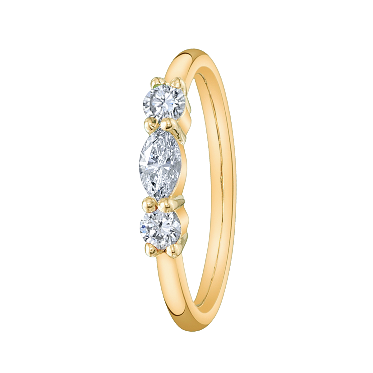 Kai Seam Ring with Diamonds