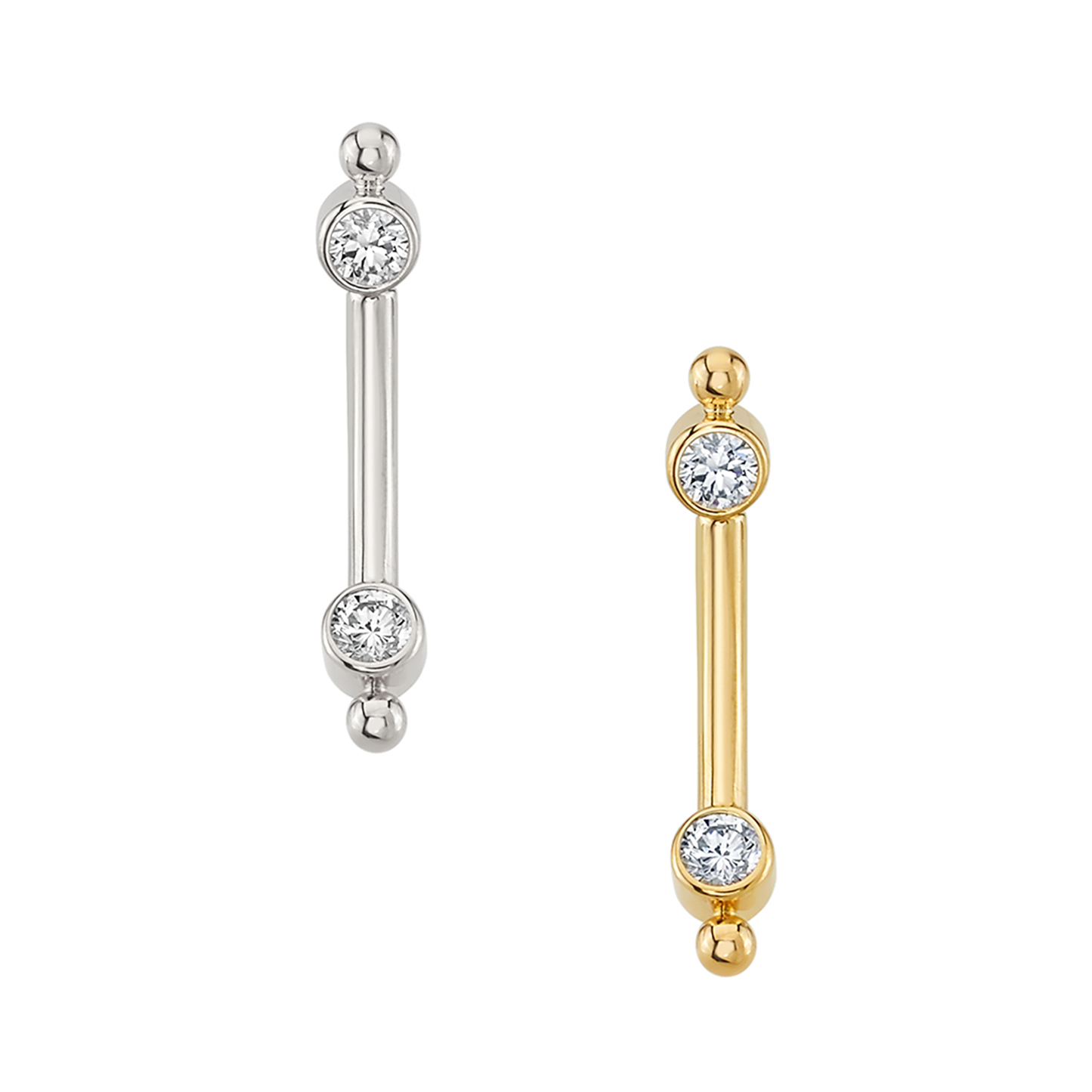 Single Bead Accent Curved Barbell