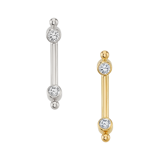 Single Bead Accent Curved Barbell