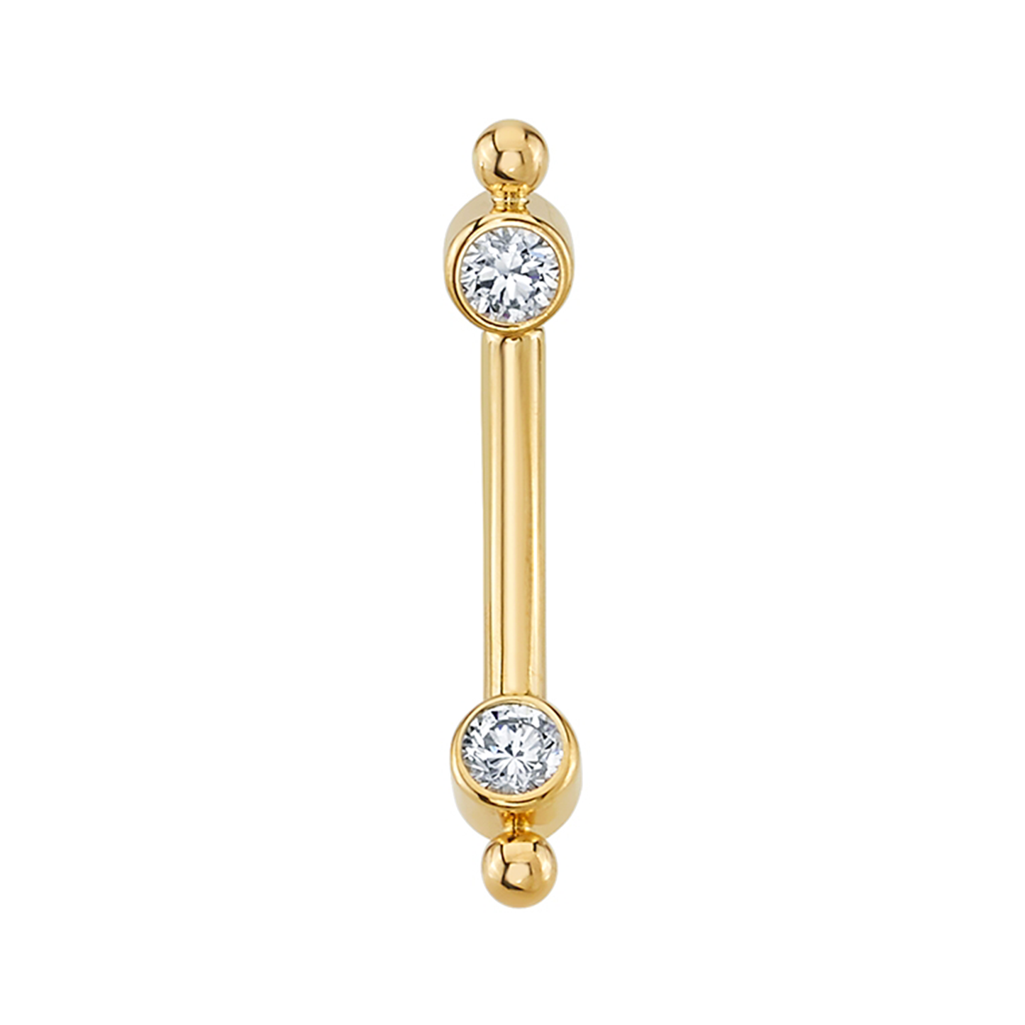 Single Bead Accent Curved Barbell