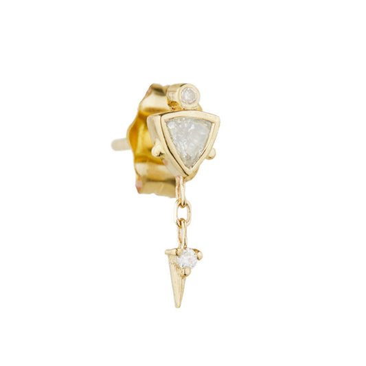 Diamond Triangle Earring