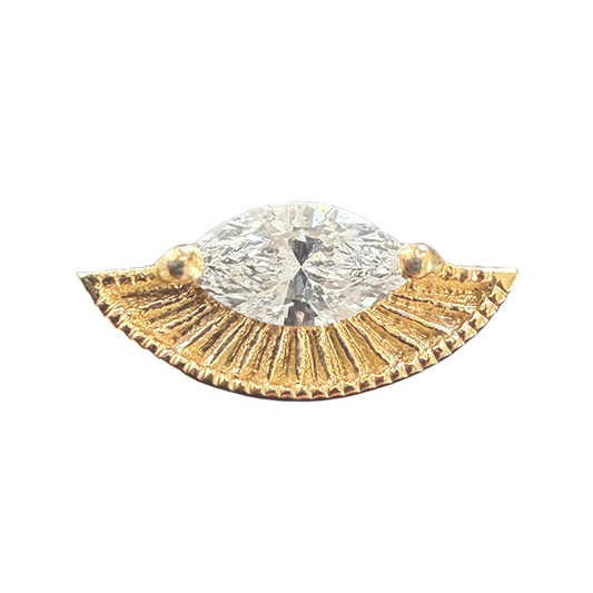 Mini Marquise Fan Threaded End