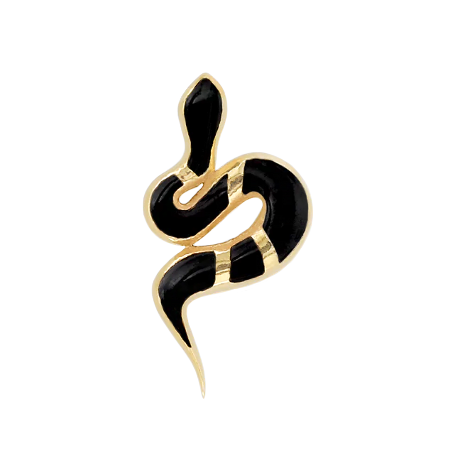 Slick Threadless End with Black Enamel