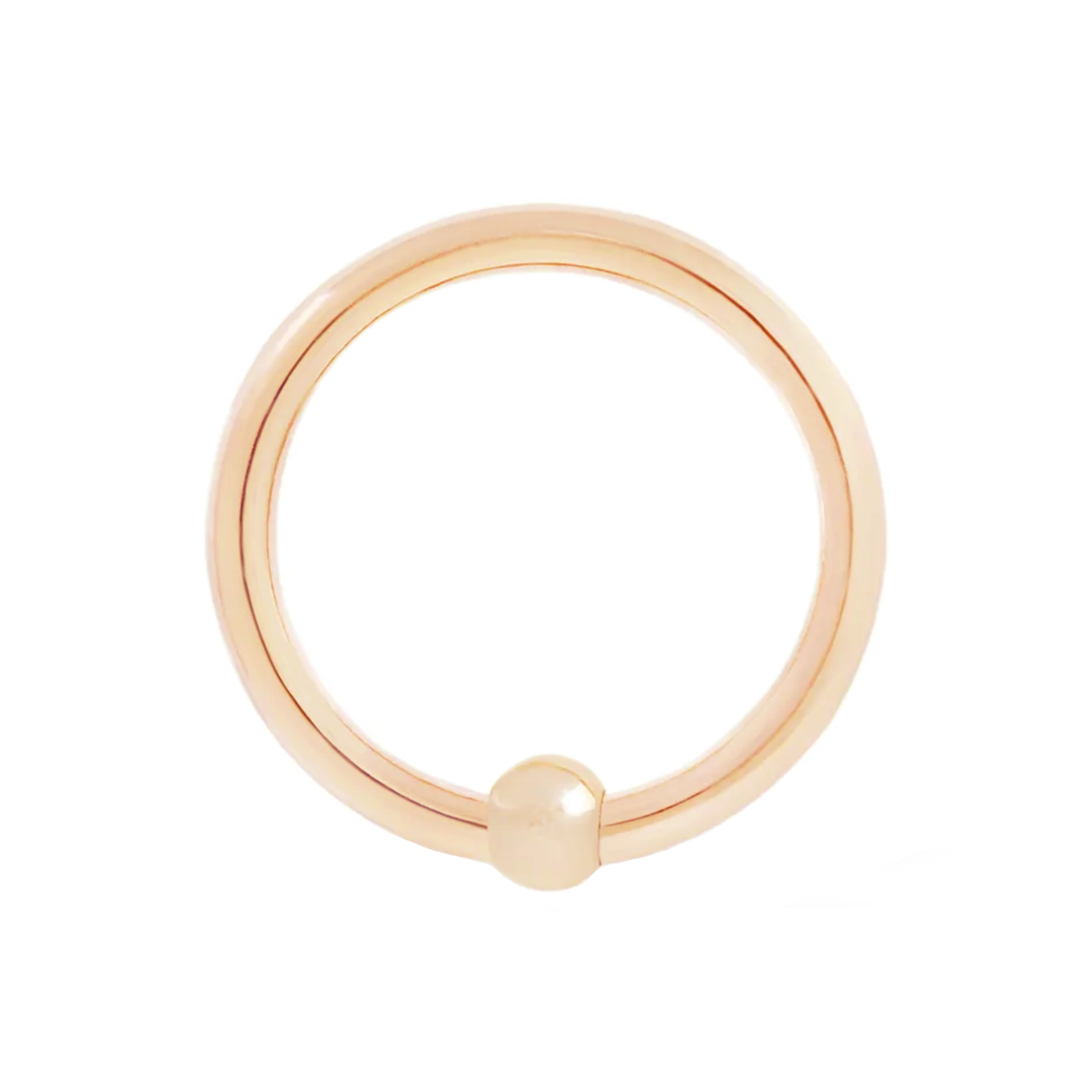 Solid Gold Fixed Bead Ring